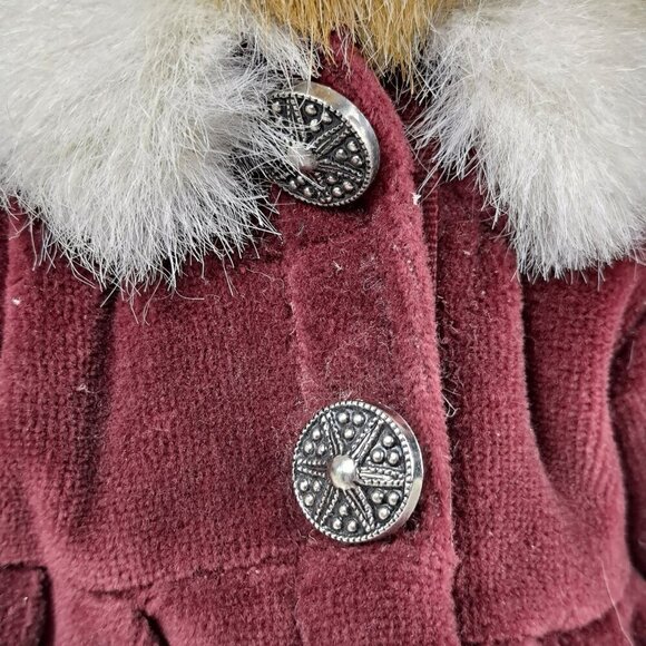 Boyds Bear The Archive Series 1990-1998 Vintage Red Velvet Coat Faux Fur w/Stand - Picture 4 of 14